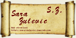 Sara Zulević vizit kartica